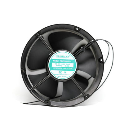 Siyah 640CFM 68W DC Aksiyel Soğutma Fanı, 48 Volt DC Soğutma Fanı Fırçasız